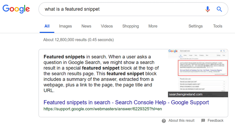 Featured Snippets - đoạn trích nổi bật, một trong những thành công mà bất kỳ ai làm SEO đều muốn từ khóa trên website của mình đạt được