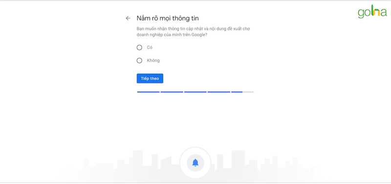 Đây là bước cuối cùng khi thiết lập Google My Business