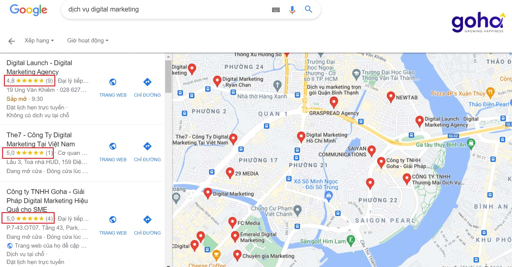 Địa điểm được nhiều Local Guide đánh giá sẽ có nhiều khả năng được lọt top 3 Google Maps